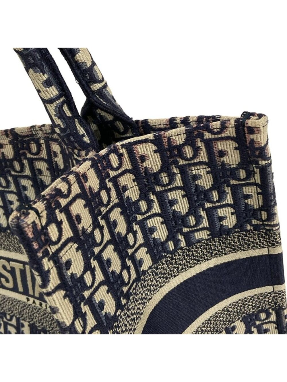 Dior Tote Book Vintage Small Ivory Navy - Picture 12 of 15